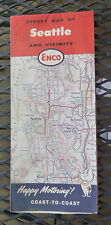 1964 Seattle metro street  map ENCO Humble oil gas Washington Kirkland schools picture
