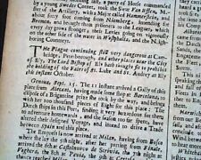 Rare 17th Century GREAT PLAGUE & London Fire Report 1666 Old England Newspaper picture