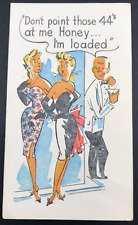 c1940s-50s State Hill Beer Garden Risque Point Those 44's Comic Ad Trade Card picture