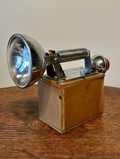 Vintage HOMART EXPLORER LATERN FLASHLIGHT With Wooden Battery Box picture