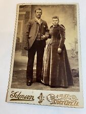 Antique Card-Mounted Photograph, Couple.   1891. picture