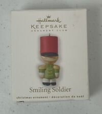 2010 Hallmark Smiling Soldier Christmas Ornament Miniature Pre-owned w/ Box picture