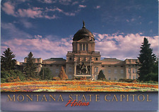 Montana State Capitol Helena Carpet of Flowers Blue Sky Butte Copper Cupola MT picture