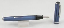 Esterbrook J Blue Pearl & Chrome Fountain Pen - 9556 Fine Nib - 1950's picture