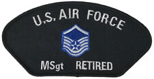 USAF AIR FORCE MASTER SERGEANT MSgt RETIRED PATCH E-7 ENLISTED FIRST SHIRT picture