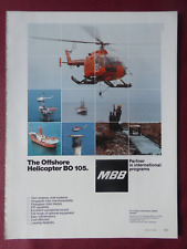9/1983 PUB MBB BO 105 OFFSHORE OIL NORTH SCOTTISH HELICOPTER ORIGINAL AD picture