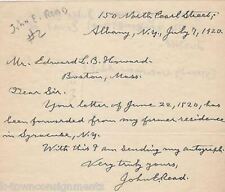 John E. Read Canadian International Court Judge Vintage Autograph Signed Letter picture