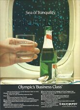 1983 OLYMPIC Airways Business Class ad GREECE airline advert SEA OF TRANSQUILITY picture