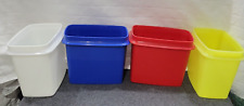 Vintage Tupperware 1243 Shelf Saver Storage Container Yellow Blue White Red READ picture