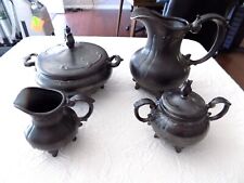 SIGNED Vintage Victoria Loma Studio Pottery 4 Piece Table Set 1970s picture