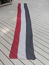 ANTIQUE PATRIOTIC AMERICAN RED WHITE & BLUE BUNTING LINEN COTTON CLOTH 178