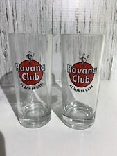 2 Vintage Havana Club EL RON DE CUBA Drinking Glasses Cuba Libre Rum Glasses picture