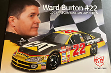 2002 Ward Burton #22 CAT Caterpillar Dodge R/T - NASCAR Hero Card Handout picture