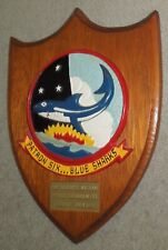 Antique 1971 USN PATRON SIX (VP-6) Hand Painted Resin on Wood CDR's Plaque picture