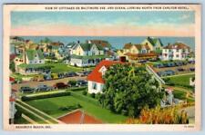 1937 REHOBOTH BEACH COTTAGES BALTIMORE AVE FROM CARLTON HOTEL VINTAGE POSTCARD picture