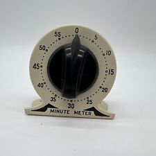 Minute Meter Vintage Kitchen Timer Metal Lux TESTED WORKS GREAT picture