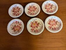 6-VINTAGE SPODE'S ASTER GADROON BUTTER PATS 3-1/4