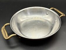 Vintage All Clad Cop*R* Chef Double Brass Handled Copper w/SS Au Gratin Pan 8.5” picture