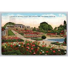 Postcard TX Fort Worth A Section Of The Rose Garden picture