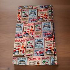 Vintage Car/Pinup Material 105 X 42 In. picture