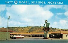 Lazy K T Motel Billings MN Montana c1950 Chrome Postcard 4330 OLD CARS picture