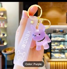 Cartoon Crystal KeyChain Couple Transparent Puppy Cute Creative Exquisite Purple picture