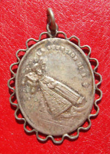 Antique Virgin Mary Assumption sterling silver Medal La Asunción de Nuestra Seno picture