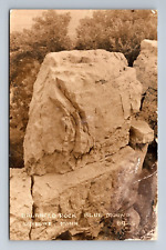RPPC Balanced Rock Blue Mounds Luverne Minnesota Sepia Real Photo Postcard picture