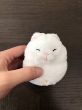Amuse Hige Manjyu Plush Doll Hotoke Buddha Neko White Cat Stuffed Toy Japan picture