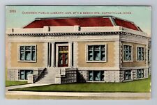 Coffeyville KS-Kansas, Carnegie Public Library, Antique, Vintage c1912 Postcard picture