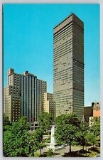 Dominion Square Park Sharaton Laurentien Hotel Imperial Bank Monument Postcard picture