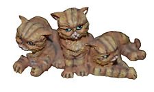 Three Angry looking Cats Resin Figurine picture