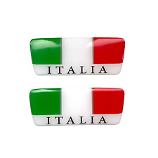 Set of 2x Italy Italy Flag 3D Gel Sticker Sticker Moped Roller picture