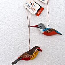 CLOSEOUT Birds Handcrafted paint 2 pk Fair Trade Kenya 4