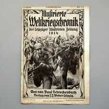 ILLUSTRATED WORLD WAR CHRONICLES Leipzig 1914 front cover of newspaper only WWI picture
