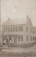 RPPC Postcard View Street and House Bethel PA People Sitting on Porch #2 picture