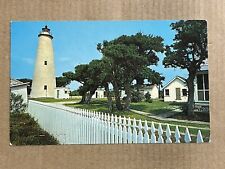Postcard Ocracoke Island NC North Carolina Lighthouse White Picket Fence picture