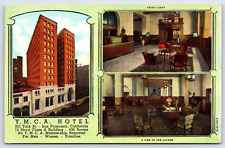 Original Old Vintage Antique Postcard YMCA Hotel San Francisco California 1946 picture