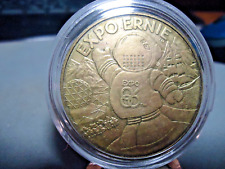 EXPO 86 OFFICIAL VANCOUVER EXPO ERNIE MEDALLION  IN AIR TIGHT HOLDER picture