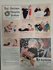 1942 Real Silk Hosiery Print Advertising Stockings Christmas Vintage LIFE L42A picture
