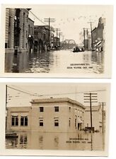 TWO BEARDSTOWN ILLINOIS FLOOD HIGH WATER OCT 1926 ST SCENE VINTAGE PHOTOS 4X6 in picture
