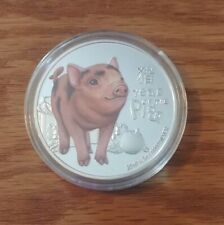 Year Of The Piggy Lucky Zodiac Commemorative Novelty Challenge Coin 1OZ 9999 AG  picture