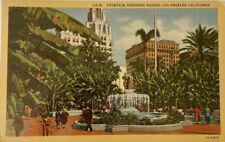 Fountain, Pershing Square, Los Angeles California Vintage Postcard picture