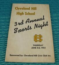 1954 Cleveland Hill High School Sports Night Program Schedule Cheektowaga NY Vtg picture