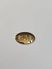 RSVP Lapel Pin Ballou Overlay Gold Oval Shape picture