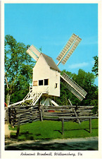 Robertson's Windmill Colonial Williamsburg Virginia 1950s Chrome Postcard Unused picture