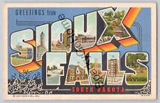 GREETINGS FROM Sioux Falls South Dakota Posted 1941 picture