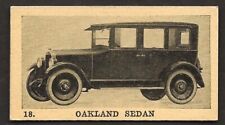 1920's Oakland Sedan Automobile Card V60 Neilson's Chocolate #18 Antique Car picture
