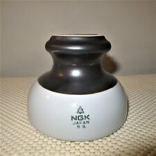NGK Electric Power Line Insulator Ceramic Porcelain Brown Gray Made in Japan picture