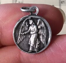 Antique French St. Anne / Angel Religious Medal c1940 picture